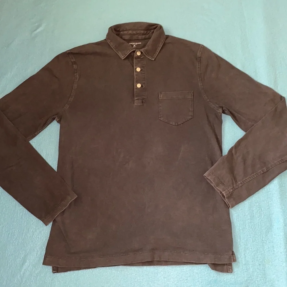 J.CREW / JEANS long sleeve 3 button collar chest pocket charcoal gray NEW size M